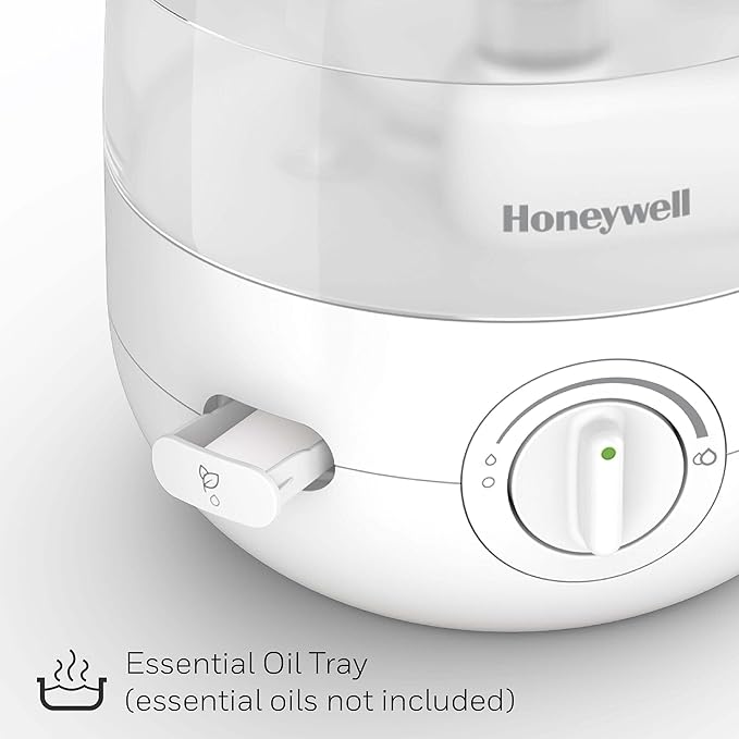 Honeywell Mini Cool Mist humidifier, Easy to Fill and Clean, humidifier for small Bedroom, Kids Rooms, or office. Ultra Quiet Operation and Auto Shut-Off - White, HUL525W - Image 4