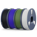 Matte PLA Filament 1.75mm, 4kg(8.8lbs) SUNLU 3D Printer Filament, Matte Surface Texture, No Clogging, Less Brittle, Black+White+Klein Blue+Olive Green by YOOPAI