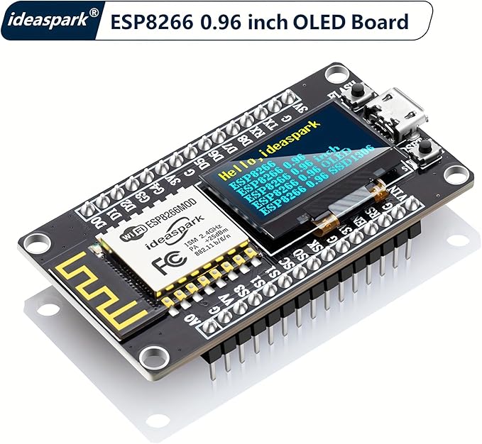 ESP8266 Weather Station and Weather Instrument Kit,NodeMCU ESP8266 Integrated 0.96'' OLED Board DHT-11 Temperature Humidity BMP-180 Atmospheric Pressure BH1750 Light Sensor for Arduino IoT Starter - Image 2