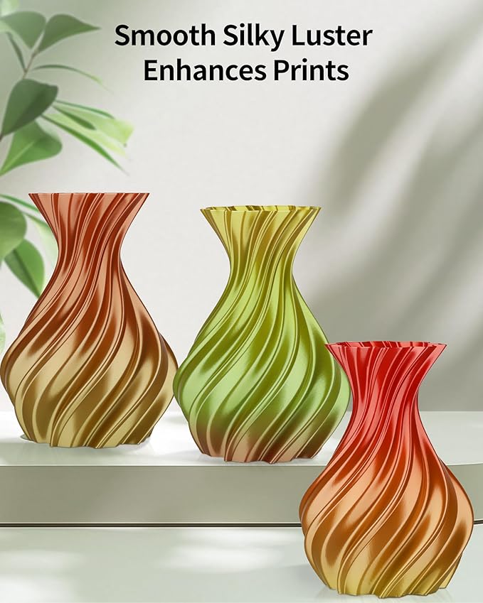 LANDU Silk Rainbow PLA Filament 1.75mm, 3D Printer Multicolor Filament, Color Changing Filament 1kg (2.2lbs) 1 Spool, Dimensional Accuracy +/- 0.02 mm - Image 8