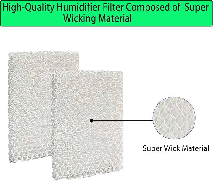 HAC-700 HW-700 Replacement Wick Filter: Replace for Honeywell HAC-700V1 HAC700PDQV1 HAC700TV2 HCM-750 HCM-750B Humidifiers Filter B - 4 Pack, White - Image 4