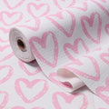 Heart Drawer Liner for Cabinets 16IN x 10FT,Shelf Liner Non-Adhesive and Strong Non-Slip Cabinet Drawer Liners for Kitchen,Table,Bookshelves,Waterproof Cupboard Liners,Pink by Amiitay