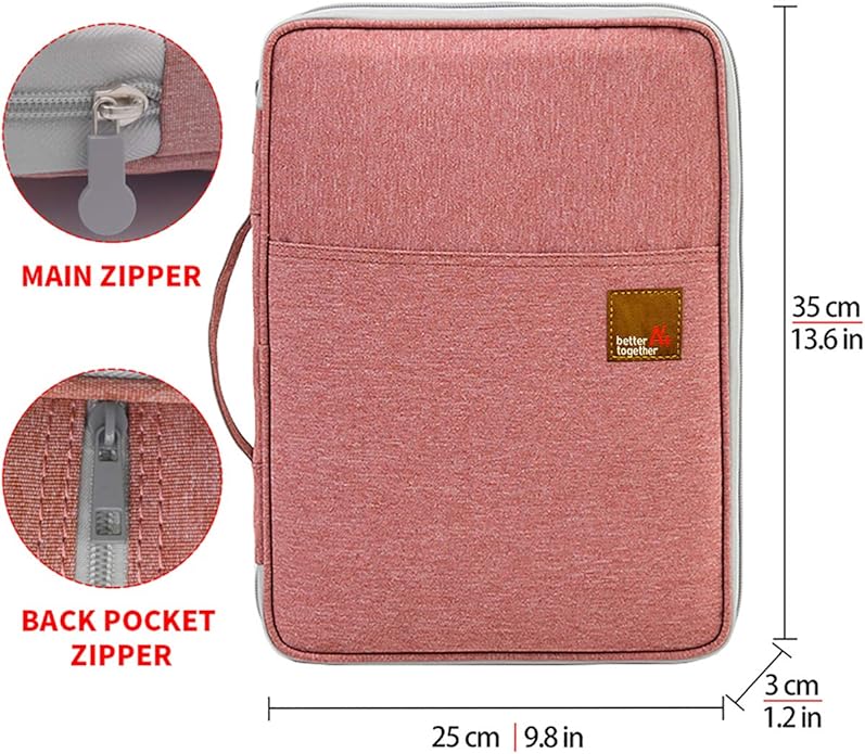 Document A4 Bag Case Waterproof Organizer Portfolio Office Travel Zipper Multi-Function Pouch - Image 2