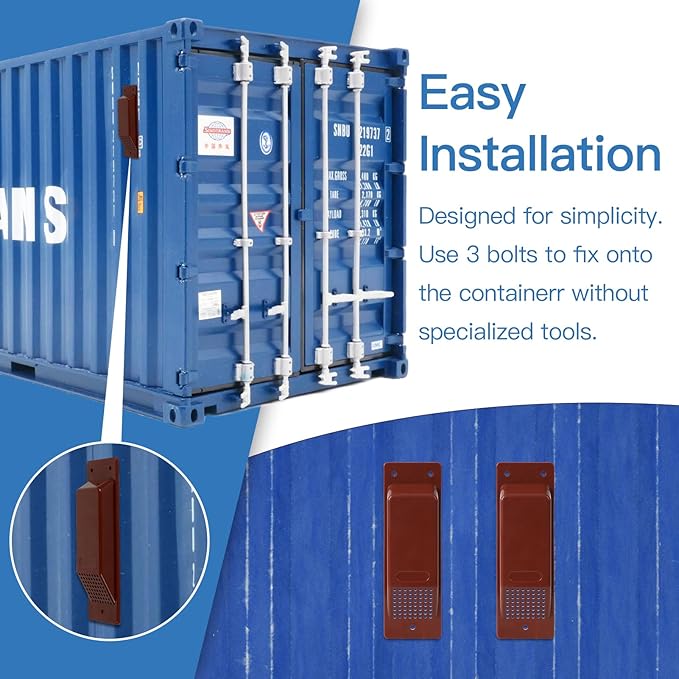 Shipping Container Air Vent Kit Heavy Duty Shipping Container Accessories Cross Flow Ventilation Kit Reduce Heat Humidity Pressure Condensation Add Air Flow for Cargo (8 Pack Red) - Image 5