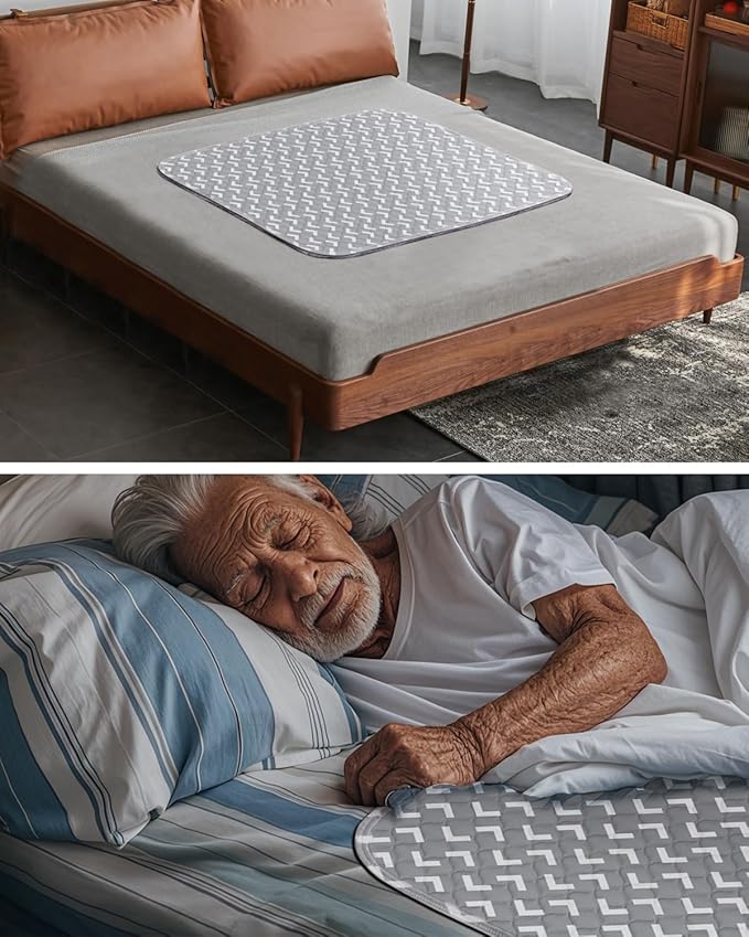 Non-Slip Bed Pads for Incontinence Washable (34" x 36"|2 Pack), Waterproof Bed Pads, Bed Wetting Pads for Bed, Sofa, Floor, Resuable Underpads for Adults, Seniors, Pet - Image 7