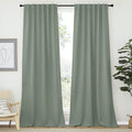 NICETOWN Window Treatment Curtains Room Darkening Draperies - (Greyish Green Color) 52 Width X 95 Drop, Room Darkening Blackout Curtains and Drapes for Bedroom by NICETOWN