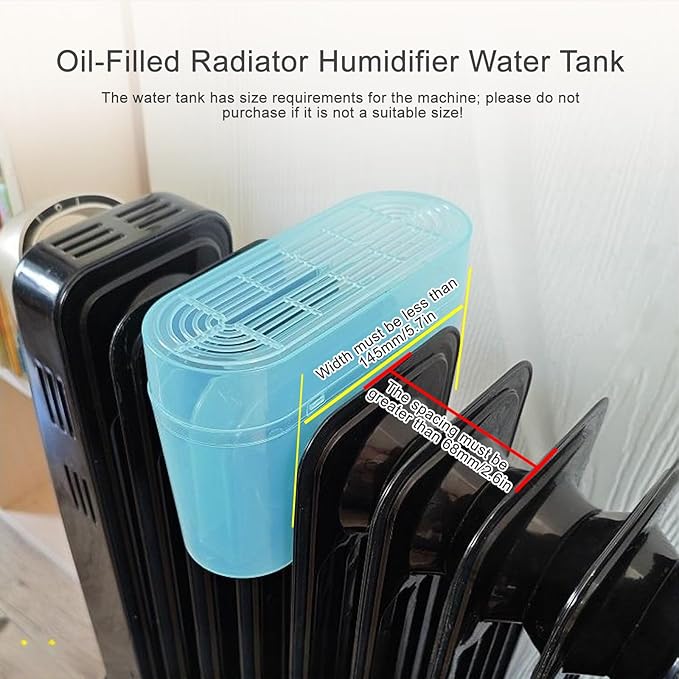 Radiator Humidifier Hanging, Water Container Relieves Dry Air, Large Capacity, Top Fill Humidifiers Transparent Visible Water Level - Image 6