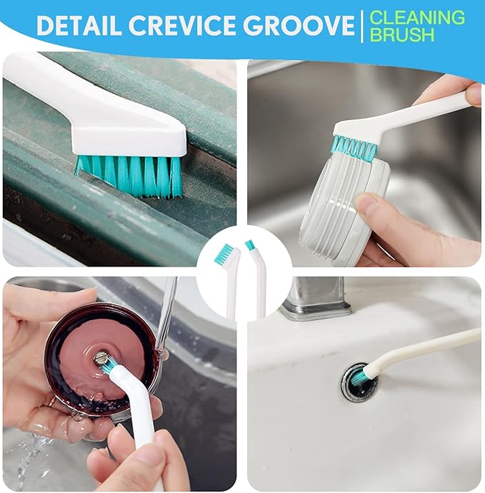 Small Detailing Cleaning Brushes for Small Spaces,Crevice Cleaning Tools for Keyboard Bottle Window Groove Car Gap,Scrub Cleaner Supplies for Shower Toaster Tub Baseboard Sink Grout Oven Juicer - Image 5