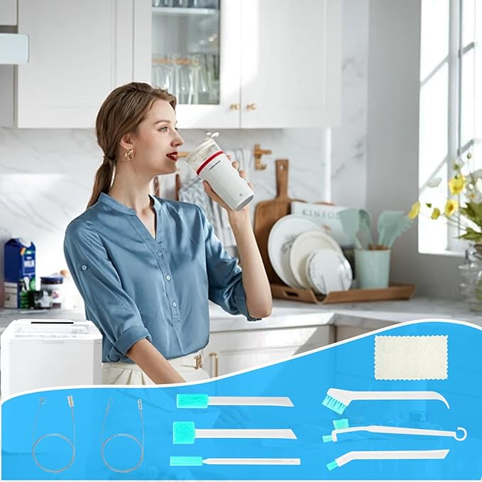 16 Pcs Ice Maker Machine Cleaning Brush Set Tools for Housekeeping, Humidifier Cleaning Brush, 2 Pcs 55 in Pipe Brushes Nylon Bristles with 12 Professional Crevice Clean Brushes for Household - Image 7