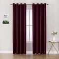 ChrisDowa Grommet Blackout Curtains for Bedroom and Living Room - 2 Panels Set Thermal Insulated Room Darkening Curtains (Burgundy Red, 52W x 72L) by ChrisDowa