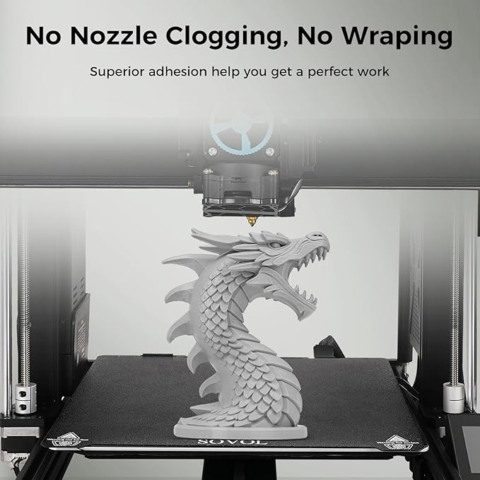 Sovol 3D Printer PETG Filament 1.75mm 1KG (2.2lbs), High Precision, Strong Toughness, Wiring Tightness, Dimensional Accuracy +/- 0.03 mm, 3D Printing PETG Filaments, Gray - Image 4