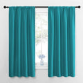 NICETOWN Peacock Blue Blackout Curtains Panels for Window, Thermal Insulated Rod Pocket Blackout Drapes/Draperies for Living Room (2 Panels, W42 x L63 inches) by NICETOWN