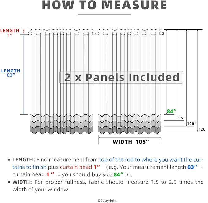 Waterproof Outdoor Curtain W105 x L84 - Grommet Top Sunlight Blocking Window Treatment Drapes Blackout Curtains for Home Bedroom Living Room Outdoor Patio Porch Pergola Cabana Gazebo (2 Panels) - Image 5