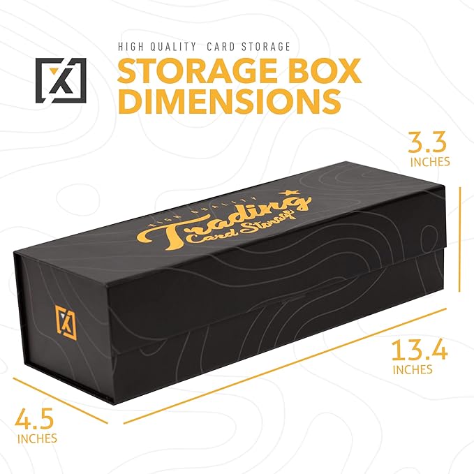 Trading Card Storage Box [3 PACK] - Magnetic Lid | Fits 800 Cards, 200 Toploaders, or 50 One Touch - Baseball Card Storage Box - Labels included - Image 7
