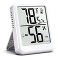 Room Thermometer Indoor Hygrometer Humidity Meter Gauge Digital Temperature and Humidity Sensor Monitor for Home Office House Pets Plants - AAA Battery Included by Ayawiss