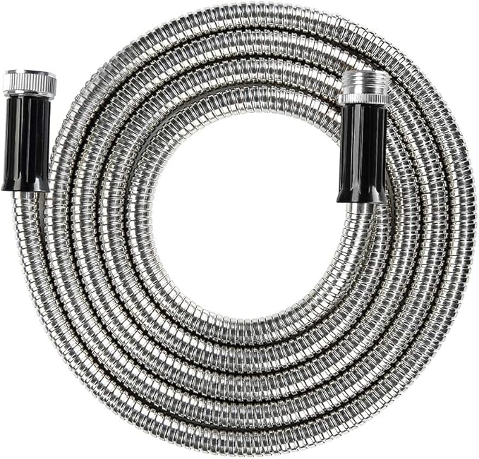 Beaulife Metal Short Garden Hose 10ft Connectors, Drainage Hose for Dehumidifier Small Water Hose Extension High Pressure Bib Reel Extender, Drinking Water Hose for RV Outdoor by Beaulife