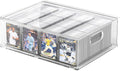 Trading Card Storage Box - Clear Large Storage Organizer Holds 3200 Cards with Dividers and Foam Blocks – Display Case for TCG, MTG & Sports Cards (1-Pack) by Unknown