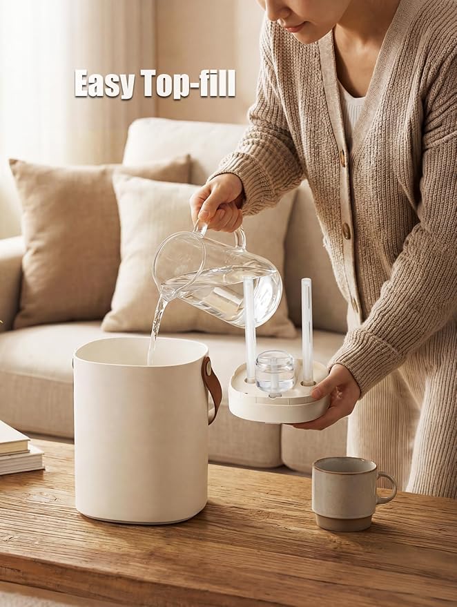 Humidifier, Essential Oil Diffuser, 2L Top Fill Humidifiers for Bedroom, Night Lights, Ultrasonic Cool Mist Humidifier, Auto Shut-Off for Plants Dorm Room Office Home - Image 2