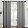 NICETOWN Thermal Insulated Grommet Blackout Curtains for Office, Kids Window Drape Panel for Nursery, Privacy Short Curtains (Silver Grey, 2 Panels, W42 x L84-Inch) by NICETOWN