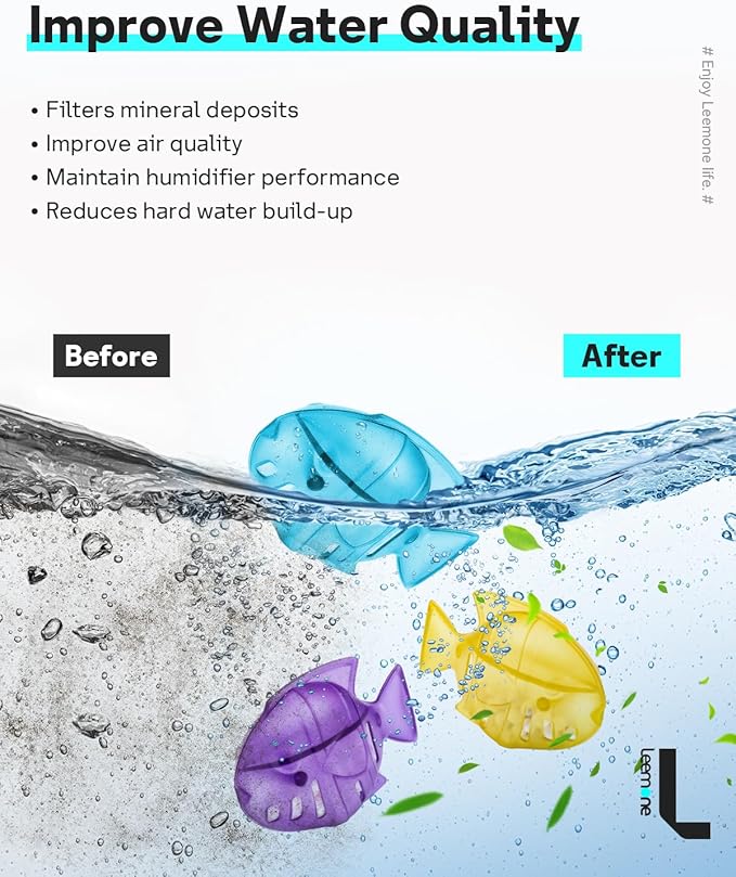Leemone Humidifier Cleaning Fish for Humidifiers & Fish Tanks, 10 Pack Humidifier Cleaner, Purifies Water, Reduces Scale - Image 4