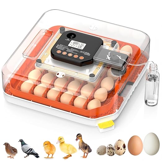 48 Egg Incubator for Hatching Eggs, Chicken Incubator with Auto Turner, Digital Temp & Humidity Control, Built-in Egg Candler & External Water Refill - for Hatching Chicks, Ducks, Quail, Goose Eggs by Dovnis