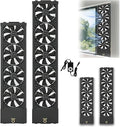 Vertical Window Exhaust Fan, Adjustable Speed - Retractable Sliding Window Easy Tool-Free Installation, for Bedroom Kitchen Office, Alternative to AC Fan and Household Fans(3.77-3.94FT) by Unknown