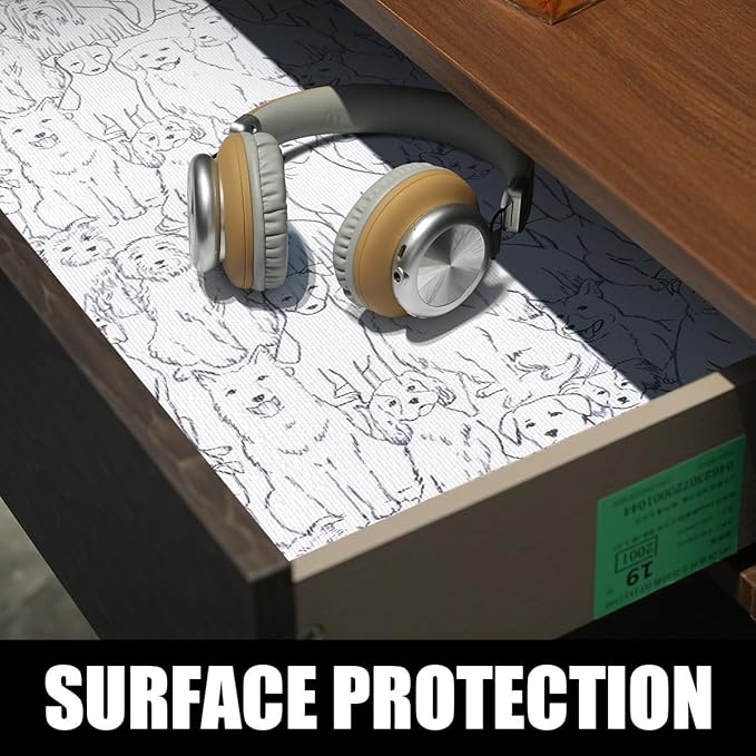 Animal Shelf and Drawer Liner for Cabinets, 12IN x 20FT Non-Adhesive and Strong Non-Slip Dog Shelf Cabinet Drawer Liners for Kitchen, Waterproof Cupboard Liners,Easy to Clean - Image 5