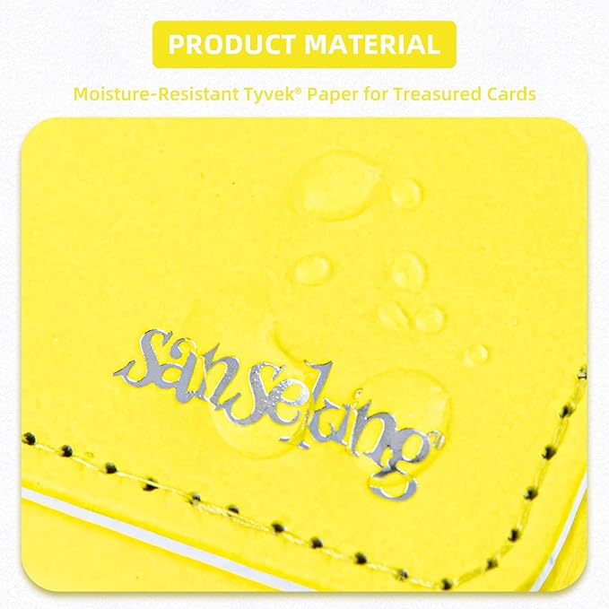 Magic Card Deck Box for MTG Single Deck Card Box fits 100+ TCG Sleeved Cards Tyvek® Paper Card Box Top Loading Card Boxes Magic Gift for MTG TCG CCG (Horizontal,Yellow) - Image 3