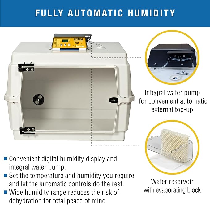 Brinsea TLC-50 Zoologica II Large Bird Brooder & Pet Recovery Incubator with Humidity Control for Sick Animals, Ideal for Large Birds, Newborn Puppies, Kittens, and Small Animals - Image 8
