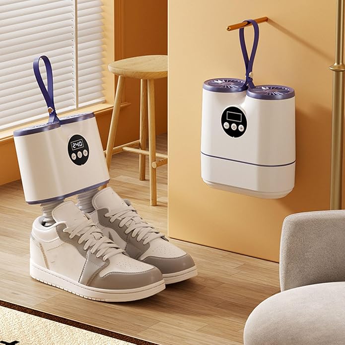 Diydeg Shoe Dryer, Portable Fast Drying with Dual Retractable Hoses, 55C Warm Air Circulation, 240 Minute Timer, Boots Dryer for Sneakers Boots Socks Gloves Travel Camping - Image 6