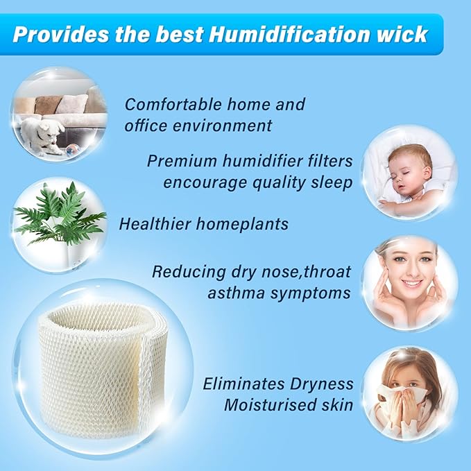MAF1 Humidifier Wicking Filters for AIRCARE /MoistAIR /Kenmore /Essick Air, Fits Air-Care Emerson Moistair Humidifier Replacement Wicks MA1200 MA1201 MA0950 MA09500,14906 32-14906 42-14906 EF1 -2 Pack - Image 6