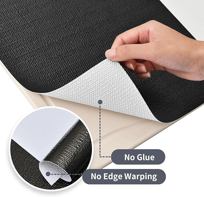 Shelf Liners for Kitchen Cabinets 12in x 30FT, Non Adhesive Drawer Liner Pure Black Thickened Shelf Liner Non-Slip Easy to Clean for Tool Box Refrigerator with Knife and Tape Measure - Image 9