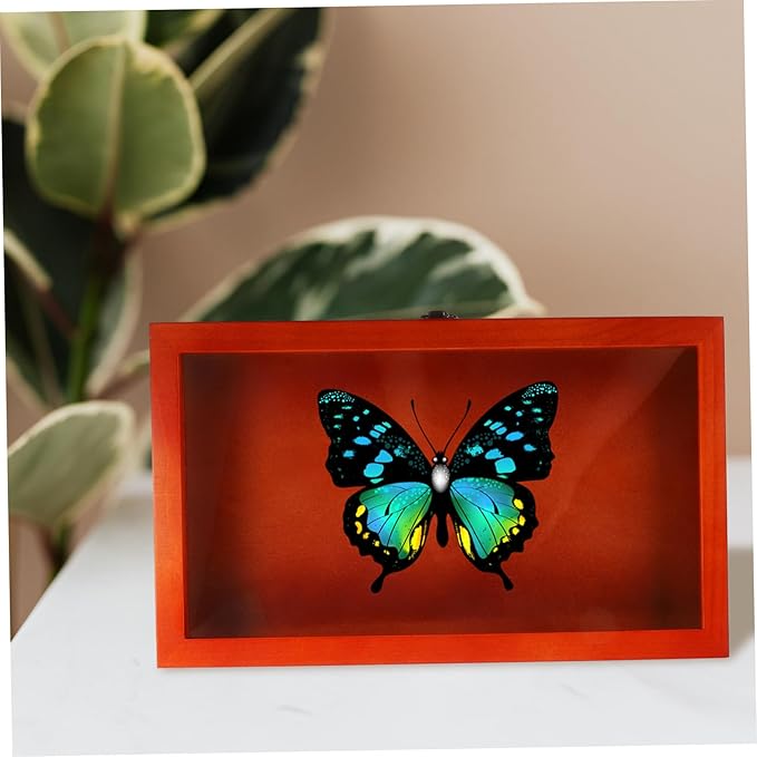 DOITOOL Vintage Style Rectangular Wooden Box Pin Display Case for Figures Safe Storage Solution - Image 7