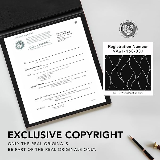 Deconovo Blackout Curtains for Bedroom, 72 Inch Length - Room Darkening Curtains, Window Grommet Curtains, Wave Line and Dots Pattern (W38 X L72, Black, Set of 2) - Image 8