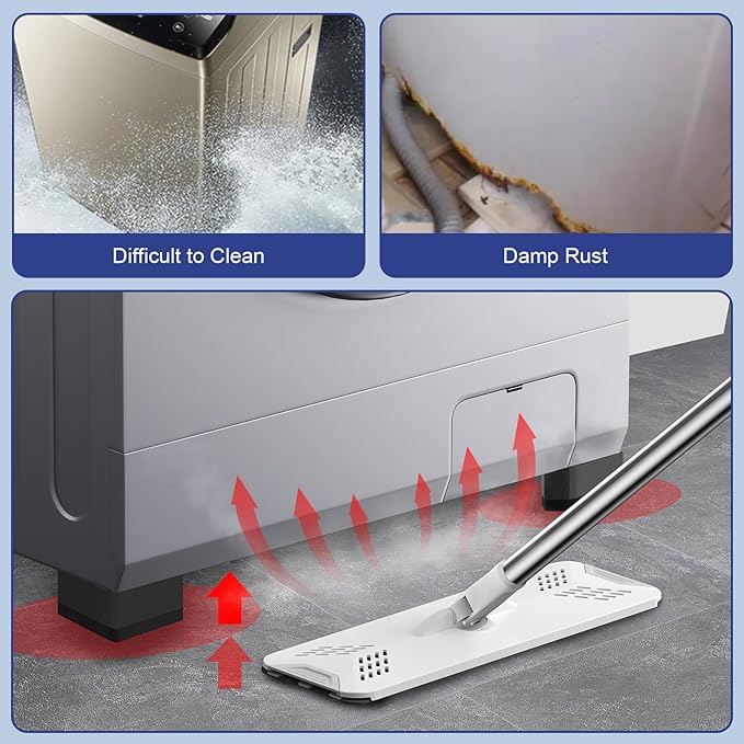 4Pcs Anti Vibration Pads for Washing Machine, Stops Washer Dryer Moving, Prevents Noise, Vibration Transfer, Antivibration Stabilizer Support Feet Mat Suitable for Most Furniture (Increase1.8in) - Image 4