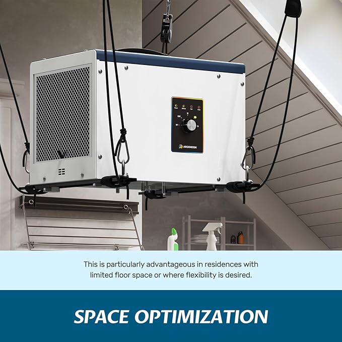ARGENDON Hanging Kits for Compact Dehumidifiers, Easy Way to Raise and Lower Dehumidifier, Helps Reduce Noise and Vibration of the Unit, Suitable for ARGENDON Crawl Space Dehumidifier Black - Image 6