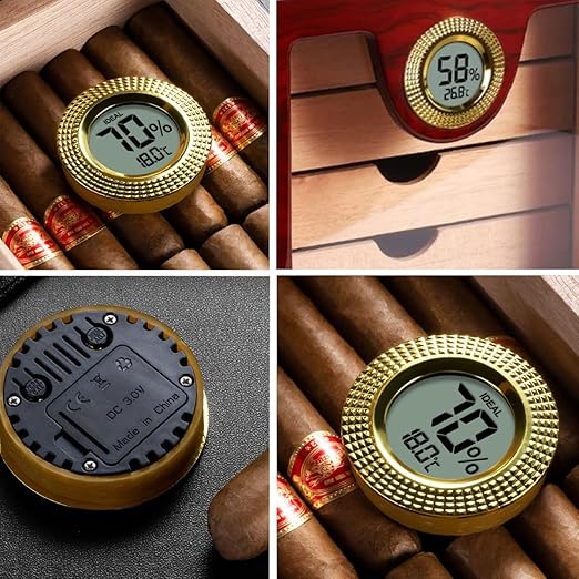 Cigar Digital Hygrometer - High Precision Adjustable Digital LCD-Monitor Hygrometer Thermometer for Cigar Humidor | Box | Cabinet | Jars | Guitar (Digital) - Image 6