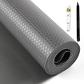 Bloss Plastic Shelf/Drawer Liner with Tools, Non Adhesive Shelf Liner for Cabinets, Storage, Kitchen, Desks, Decor Cupboard Liner, Refrigerator Shelf Liners(Grey, 17.7"×59") by Bloss