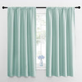 NICETOWN 2 Panels Blackout Curtains, Rod Pocket Thermal Insulated Curtains for Bedroom, Room Darkning Shading Blinds Modern Home Decoration for Living Room, Home Office, W42 x L63 in, Aqua by NICETOWN