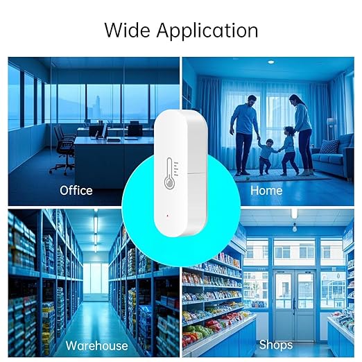 Smart Temperature Humidity Sensor, Tuya WiFi Hygrometer Indoor Monitor with App Alerts, Compatible with Alexa/Google Home, Real-Time Data & Scene Automation (2.4GHz Only) - Image 7