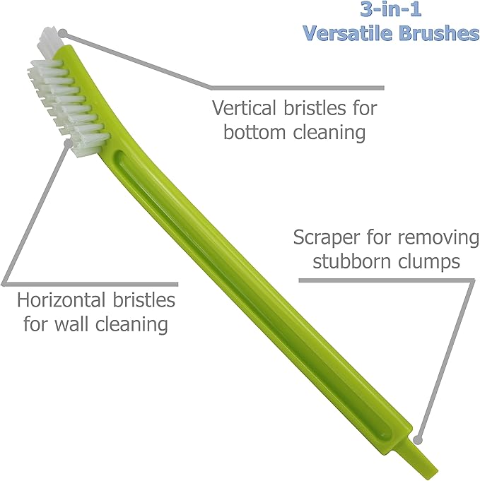 EIKS 10 Pack Juicer Cleaning Brushes Deep Clean Brushes Multi-Purpose for Juicer, Bottle Bottom, Dishes, Sink, Pots, Pans, Shower, Tile - Image 3