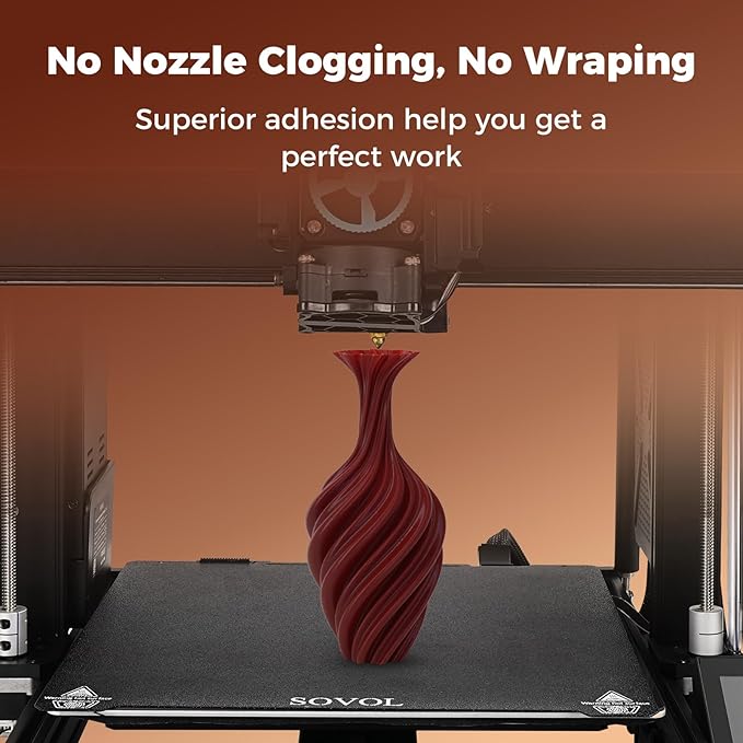 Sovol 3D Printer PETG Filament 1.75mm 1KG (2.2lbs), High Precision, Strong Toughness, Wiring Tightness, Dimensional Accuracy +/- 0.03 mm, 3D Printing PETG Filaments, Brown - Image 4