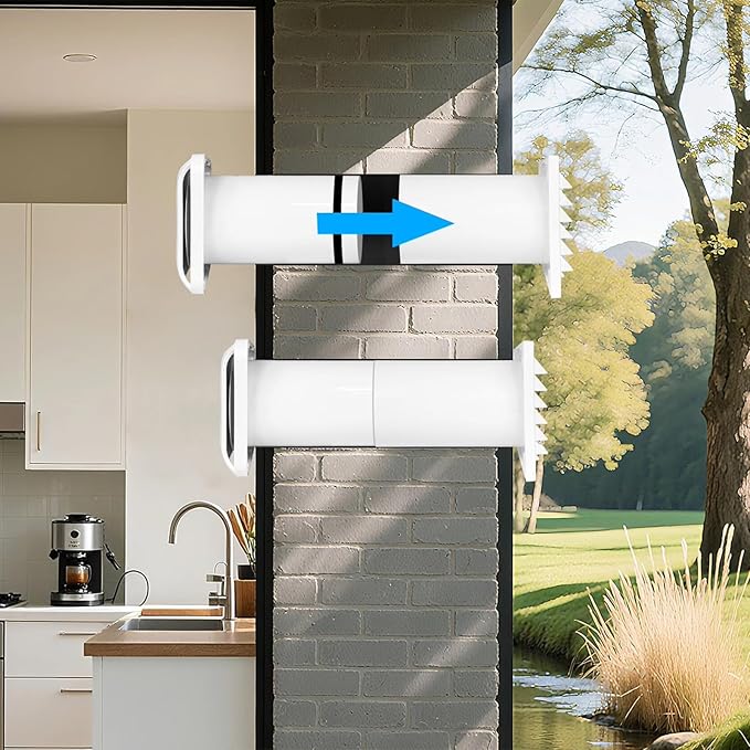 Wall Through Ventilation Device with Soundless Operate Energy Efficient Design Removable Filter Meshing for Household Wall Mounted Filter Ventilation Vent - Image 9