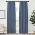 NICETOWN Blackout Curtain Panels Window Draperies - (Stone Blue Color) 42-Inch Wide x84-Inch Long, 2 Pieces, Home Decoration Light & Noise Reducing Window Covering Room Darkening Drapes for Bedroom by NICETOWN