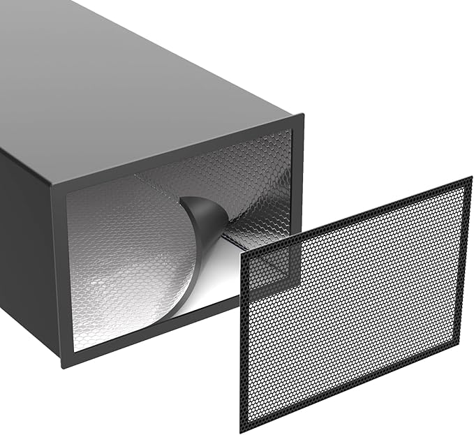 BJADE'S Sound Deadening Kit for Vent,Soundproofing Mats and Vent Covers for Reducing Noise and Dampening Vibration of HVAC Vent & Duct,Including 2 Pcs Sound Deadening Mat and 10"× 14" Vent Covers by BJADES