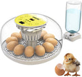 Okkobi M12 Egg Incubator with Automatic Turner and Humidity Control - 12/24 Eggs, 360° View, Easy to Use and Clean - Incubadora de Huevos de Gallina - Incubators for Hatching - White & Yellow by OKK%C3%96BI