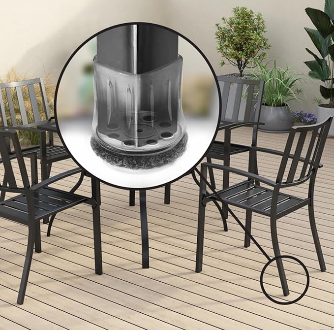 Slipstick GorillaOutdoor Berber Furniture Feet Pads with Clear Sleeve Sock (8 Pack) Outdoor Furniture Sliders for Round & Square Legs, Medium - Image 3