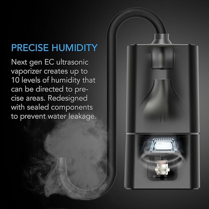 AC Infinity CLOUDFORGE T7, Plant Humidifier 15L with VPD Humidity Controls, 10-Level Precision Vaporizer, Extendable Hose, Targeting Pipe, and No-Leak Seal for Grow Tents - Image 4