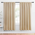 NICETOWN Room Darkening Curtains for Bedroom - Triple Weave Home Decoration Thermal Insulated Solid Drapes for Kitchen (Biscotti Beige, Set of 2 Panels, 52 x 72 Inch) by NICETOWN
