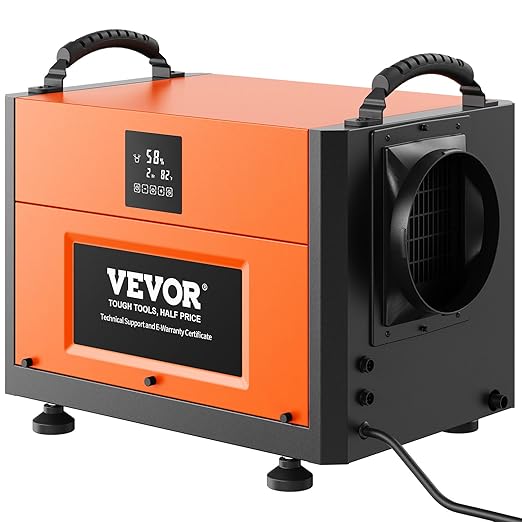 VEVOR 190 Pints Commercial Dehumidifier with Drain Hose for Crawl Spaces, Basements Warehouse & Job Sites, Large Capacity Dehumidifier for Water Damage Restoration, Auto Defrost, CSA Listed by VEVOR